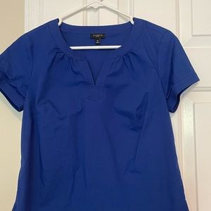 Talbots short sleeved blouse in royal blue- NWOT